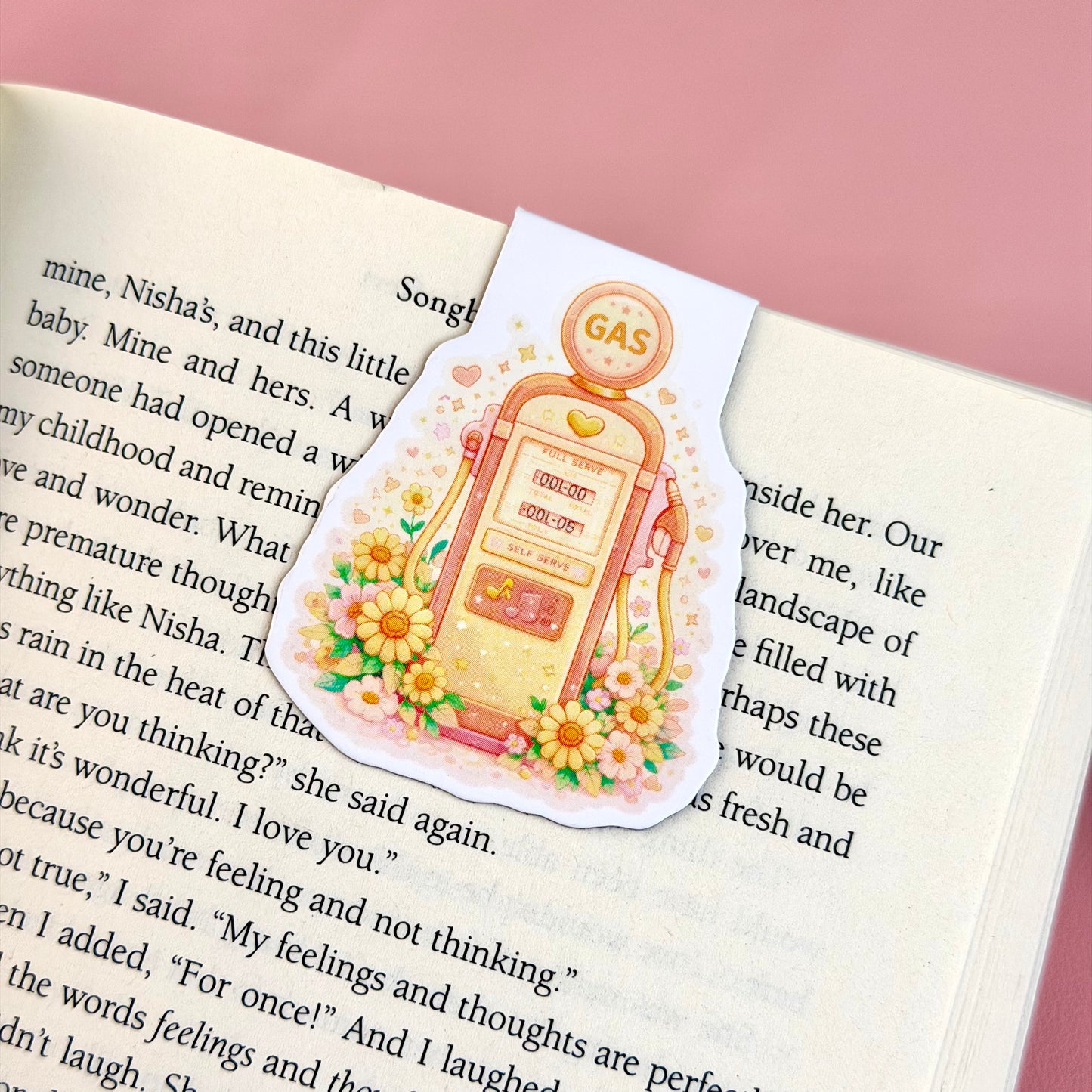 Gas Station Magnetic Bookmark